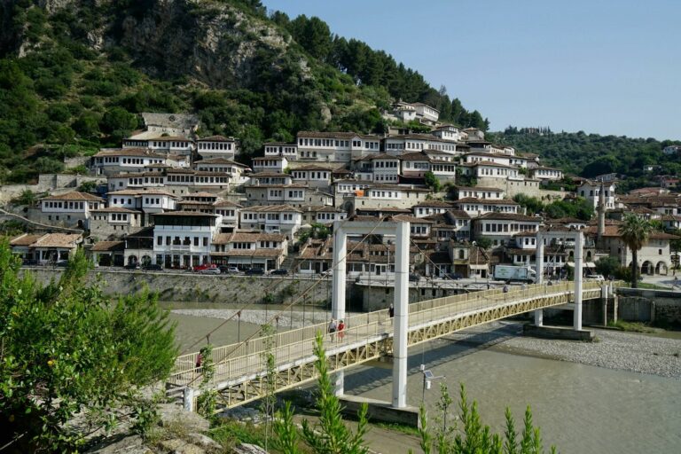 Ura e Goricës mbi lumin Osum dhe shtëpitë e Beratit